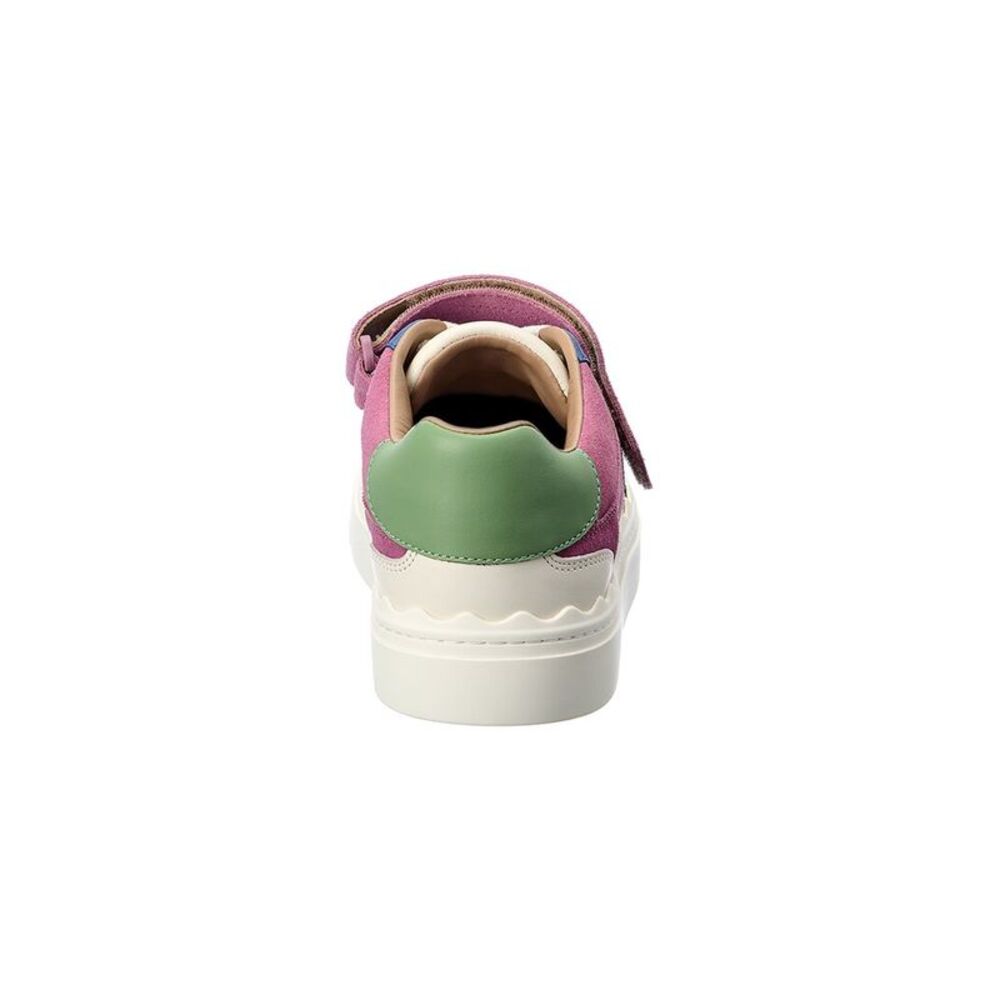 Chloé Lauren Leather & Suede Sneaker, White - Picture 3 of 5